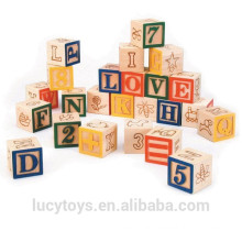 Hot selling 24 pcs high quality wooden learning blocks